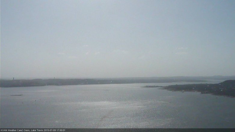 Lake Travis webcam, July 9, 2015 4:15 PM CT