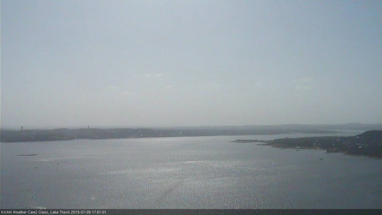 Lake Travis webcam, July 9, 2015 4:30 PM CT