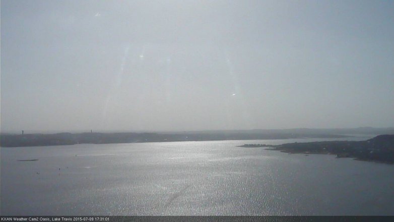 Lake Travis webcam, July 9, 2015 4:35 PM CT
