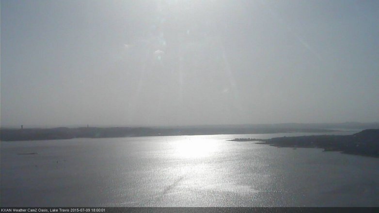 Lake Travis webcam, July 9, 2015 5:10 PM CT