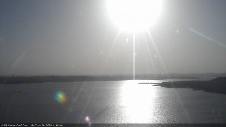Lake Travis webcam, July 9, 2015 6:10 PM CT