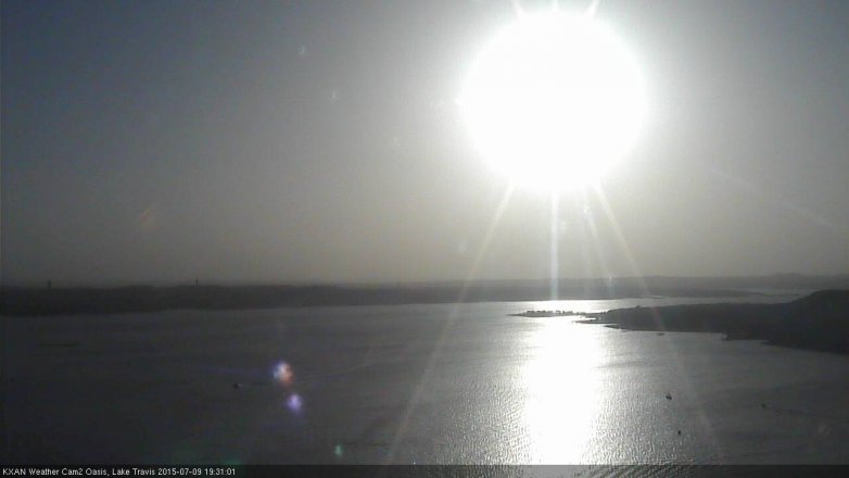 Lake Travis webcam, July 9, 2015 6:35 PM CT