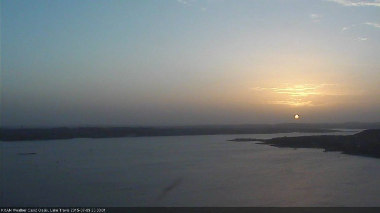 Lake Travis webcam, July 9, 2015 8:00 PM CT