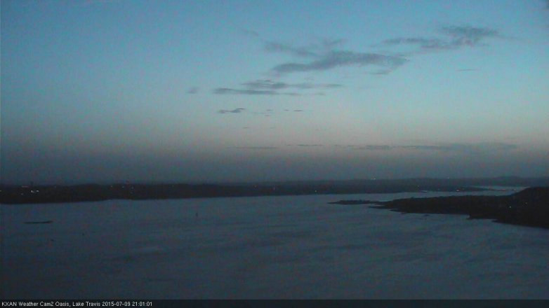 Lake Travis webcam, July 9, 2015 8:05 PM CT