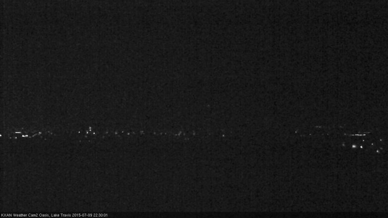 Lake Travis webcam, July 9, 2015 9:50 PM CT