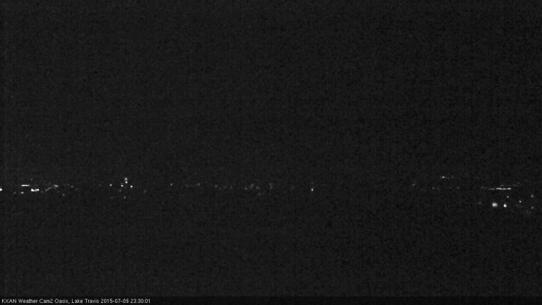 Lake Travis webcam, July 9, 2015 10:45 PM CT
