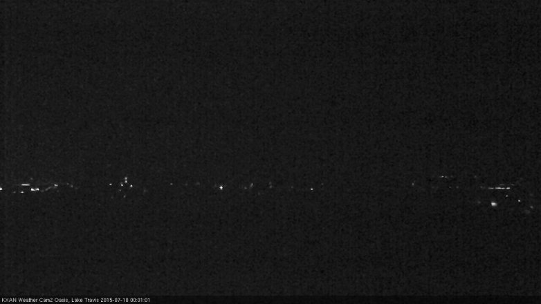 Lake Travis webcam, July 9, 2015 11:05 PM CT