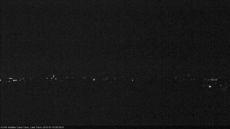 Lake Travis webcam, July 9, 2015 11:40 PM CT