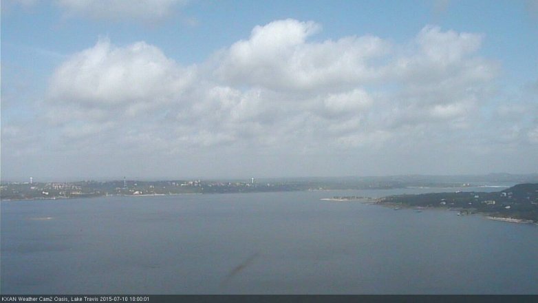 Lake Travis webcam, July 10, 2015 9:25 AM CT
