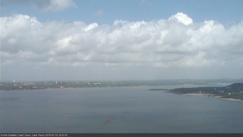 Lake Travis webcam, July 10, 2015 9:45 AM CT