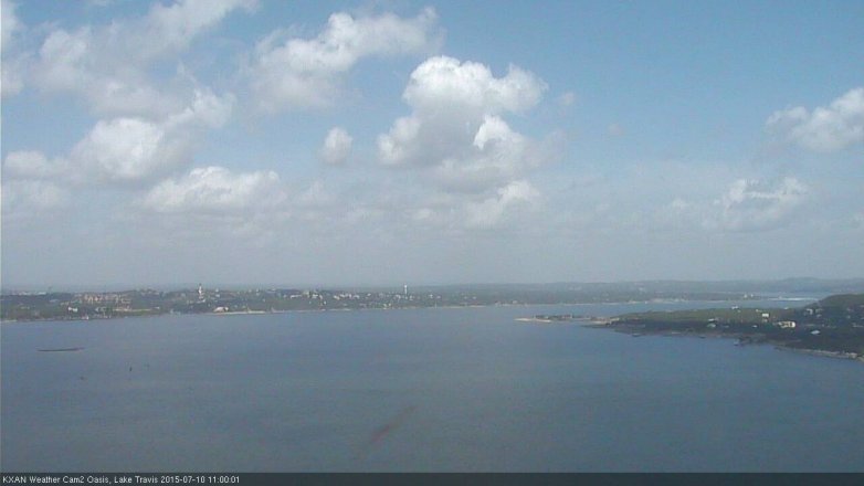 Lake Travis webcam, July 10, 2015 10:10 AM CT