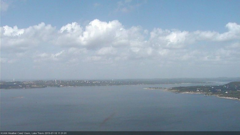 Lake Travis webcam, July 10, 2015 10:45 AM CT