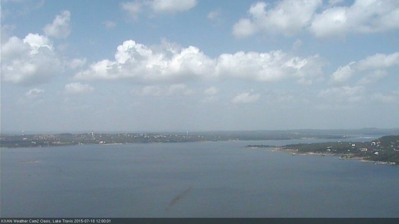 Lake Travis webcam, July 10, 2015 11:10 AM CT