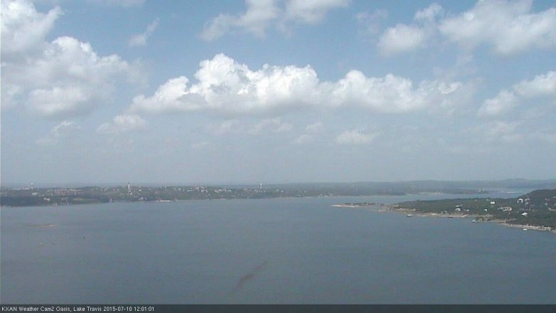 Lake Travis webcam, July 10, 2015 11:15 AM CT