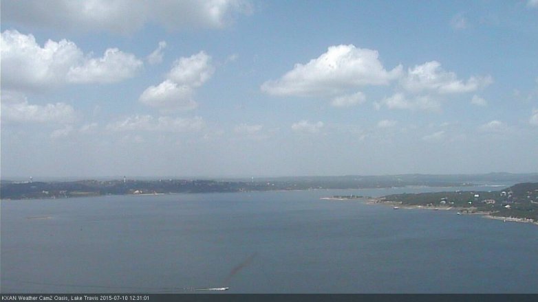 Lake Travis webcam, July 10, 2015 11:40 AM CT