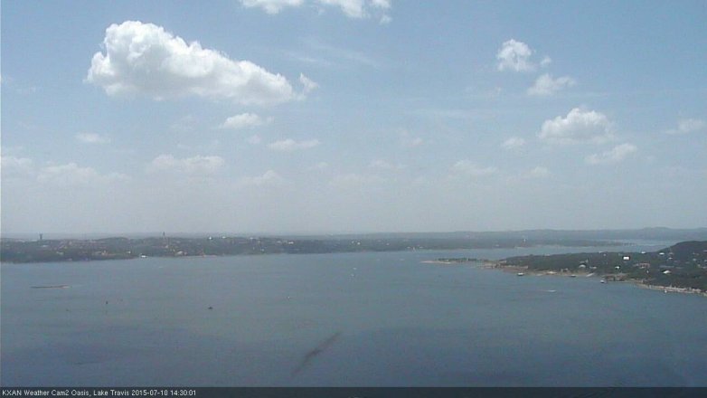 Lake Travis webcam, July 10, 2015 1:45 PM CT