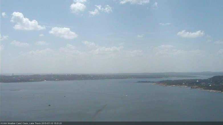 Lake Travis webcam, July 10, 2015 2:15 PM CT