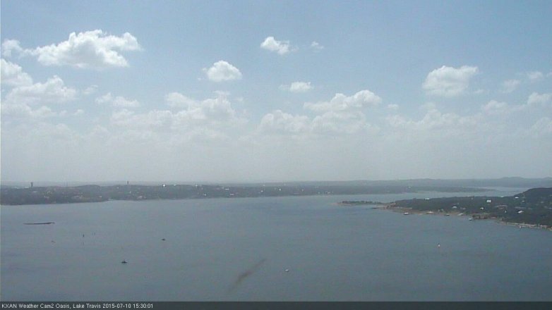 Lake Travis webcam, July 10, 2015 2:50 PM CT