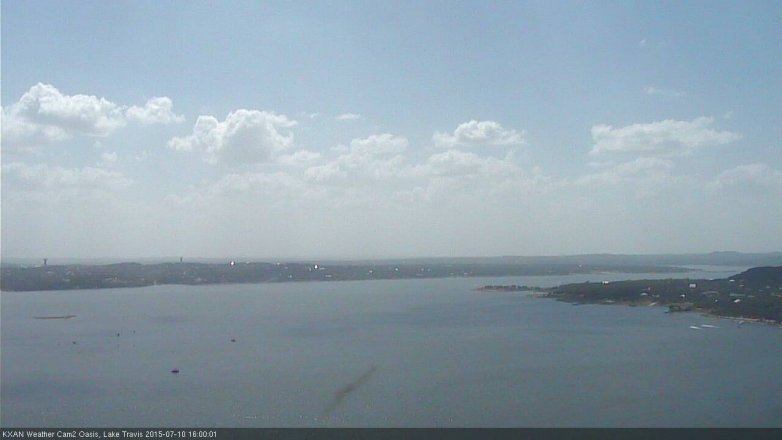 Lake Travis webcam, July 10, 2015 3:05 PM CT
