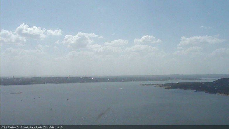 Lake Travis webcam, July 10, 2015 3:30 PM CT