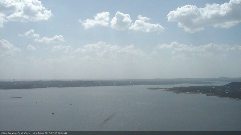 Lake Travis webcam, July 10, 2015 3:35 PM CT