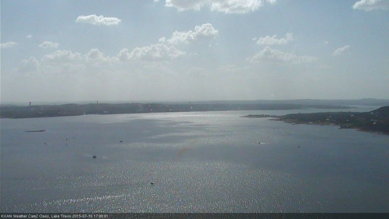 Lake Travis webcam, July 10, 2015 4:25 PM CT