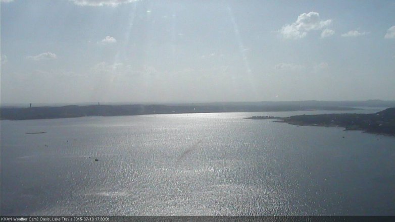 Lake Travis webcam, July 10, 2015 5:00 PM CT