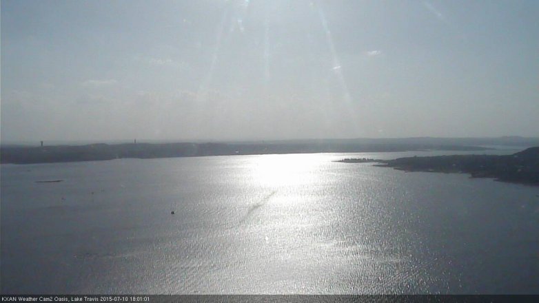 Lake Travis webcam, July 10, 2015 5:25 PM CT