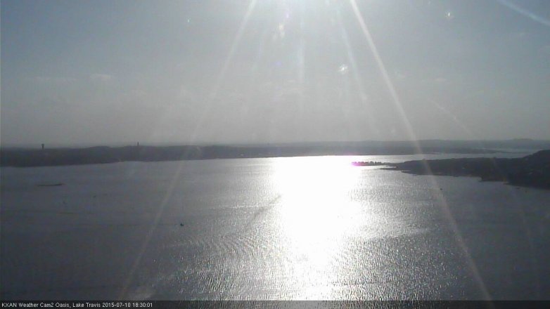 Lake Travis webcam, July 10, 2015 5:45 PM CT