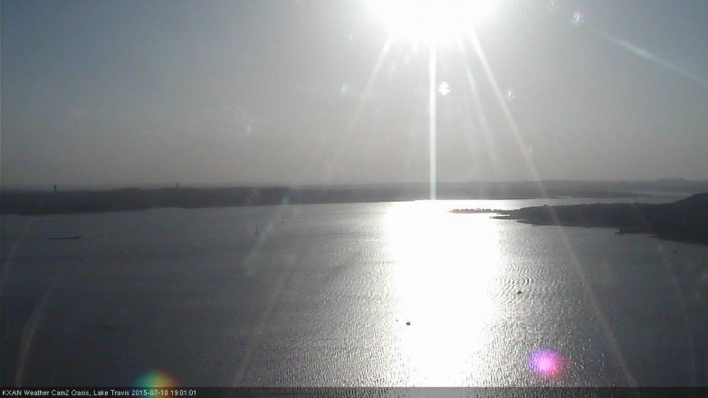 Lake Travis webcam, July 10, 2015 6:10 PM CT