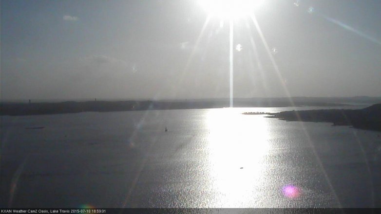 Lake Travis webcam, July 10, 2015 6:15 PM CT