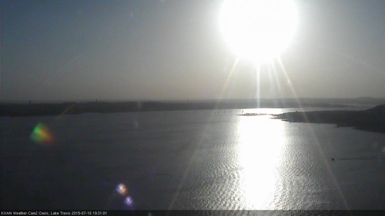 Lake Travis webcam, July 10, 2015 6:35 PM CT