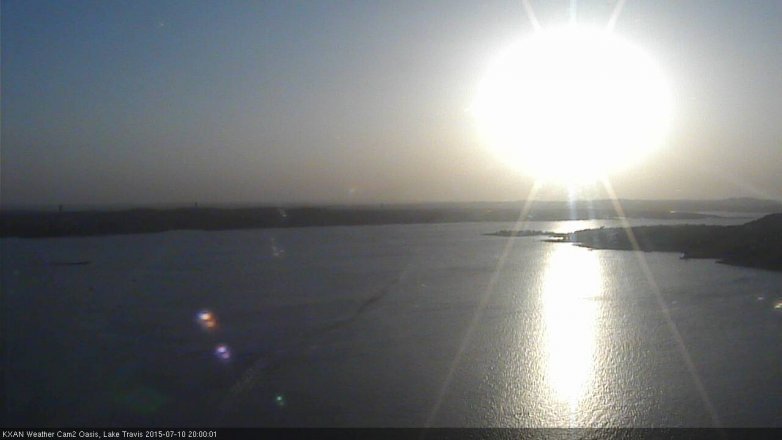 Lake Travis webcam, July 10, 2015 7:05 PM CT