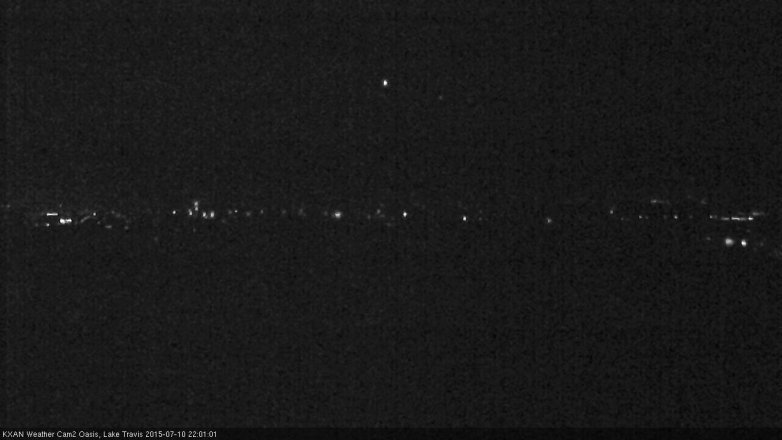 Lake Travis webcam, July 10, 2015 9:25 PM CT