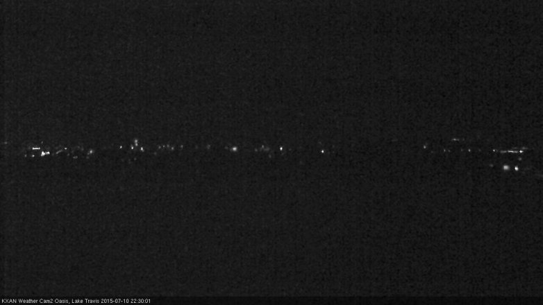 Lake Travis webcam, July 10, 2015 9:55 PM CT