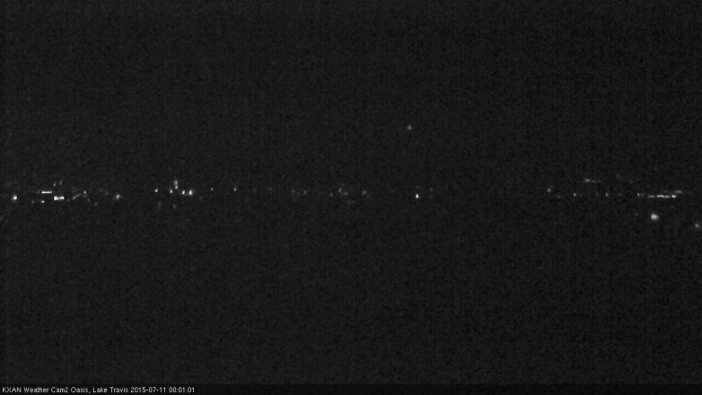 Lake Travis webcam, July 10, 2015 11:05 PM CT