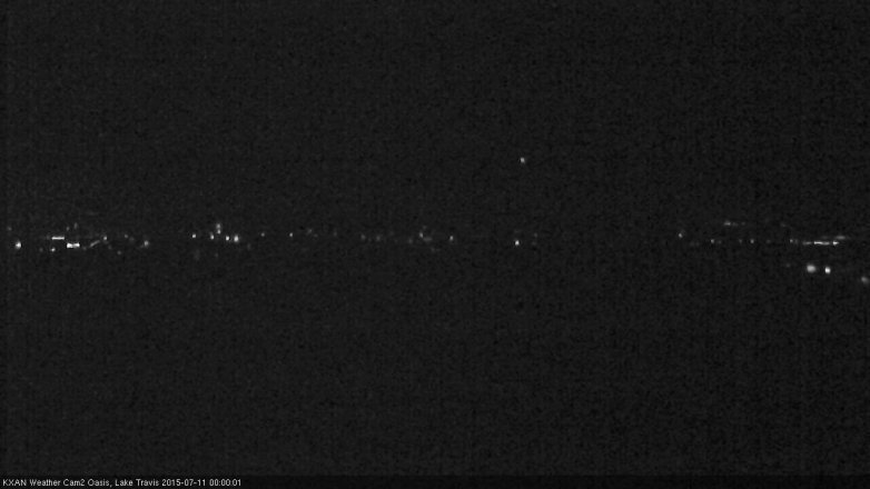 Lake Travis webcam, July 10, 2015 11:30 PM CT