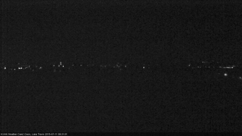 Lake Travis webcam, July 10, 2015 11:40 PM CT