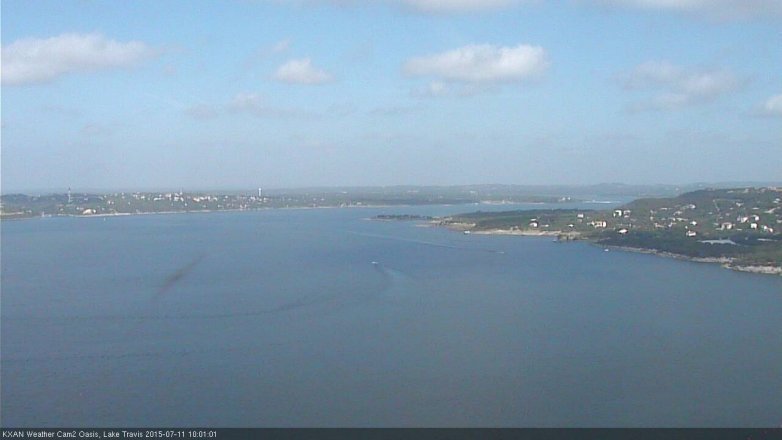 Lake Travis webcam, July 11, 2015 9:05 AM CT