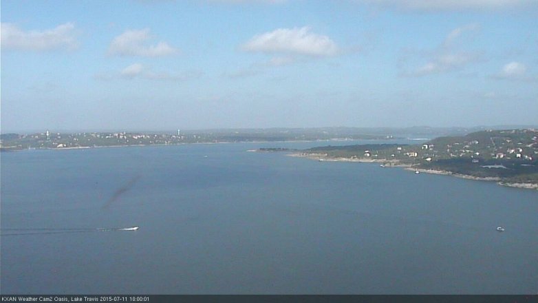 Lake Travis webcam, July 11, 2015 9:30 AM CT