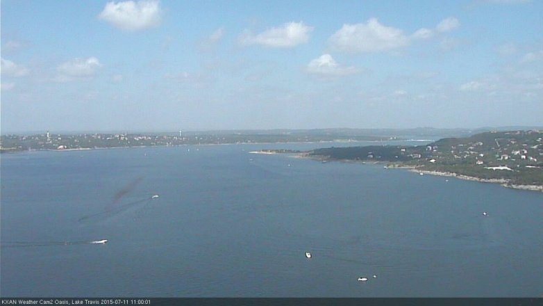 Lake Travis webcam, July 11, 2015 10:15 AM CT