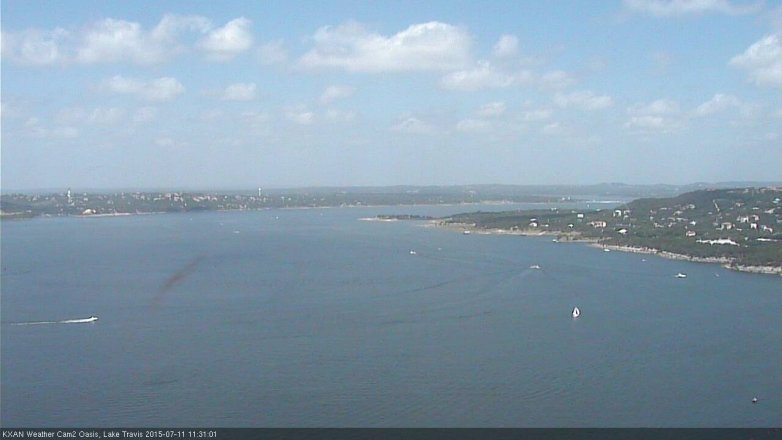 Lake Travis webcam, July 11, 2015 11:00 AM CT