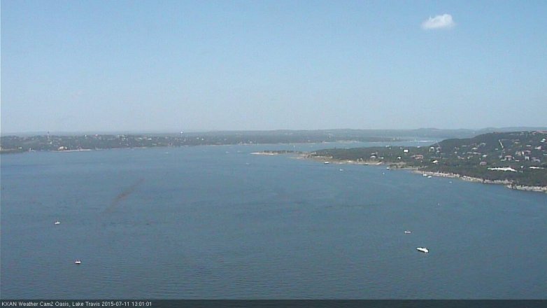 Lake Travis webcam, July 11, 2015 12:10 PM CT