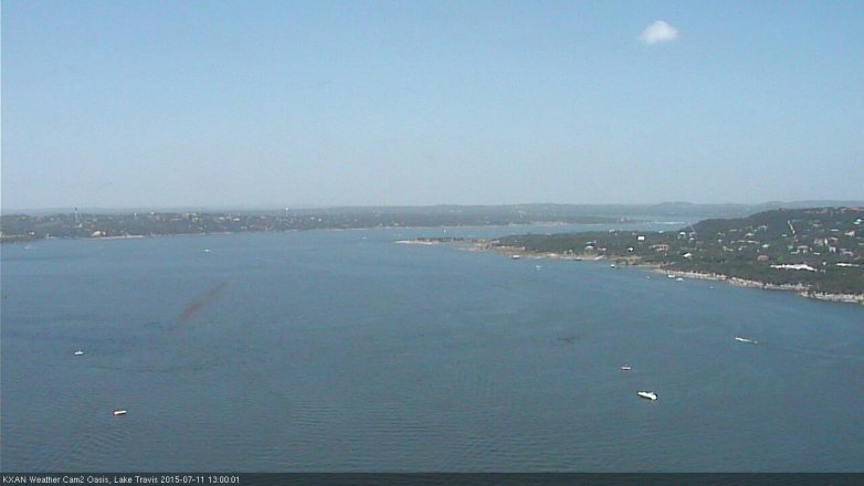 Lake Travis webcam, July 11, 2015 12:25 PM CT