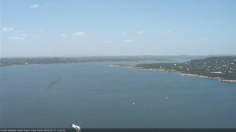 Lake Travis webcam, July 11, 2015 12:45 PM CT