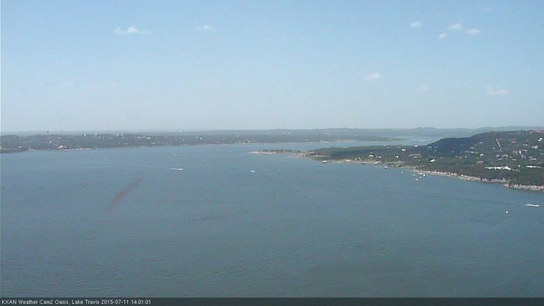 Lake Travis webcam, July 11, 2015 1:05 PM CT