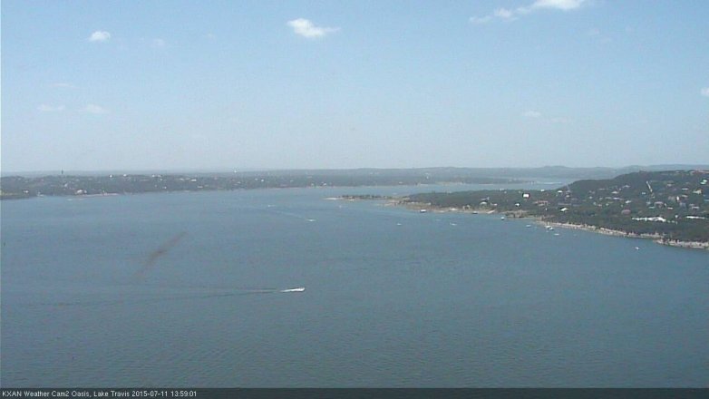 Lake Travis webcam, July 11, 2015 1:15 PM CT