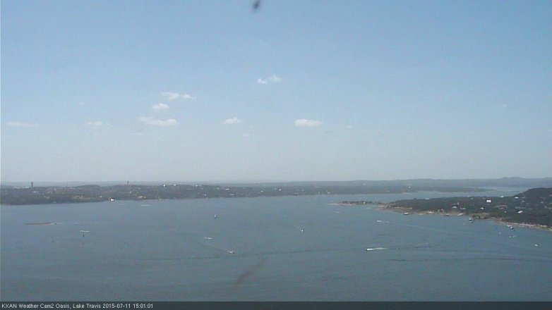 Lake Travis webcam, July 11, 2015 2:05 PM CT