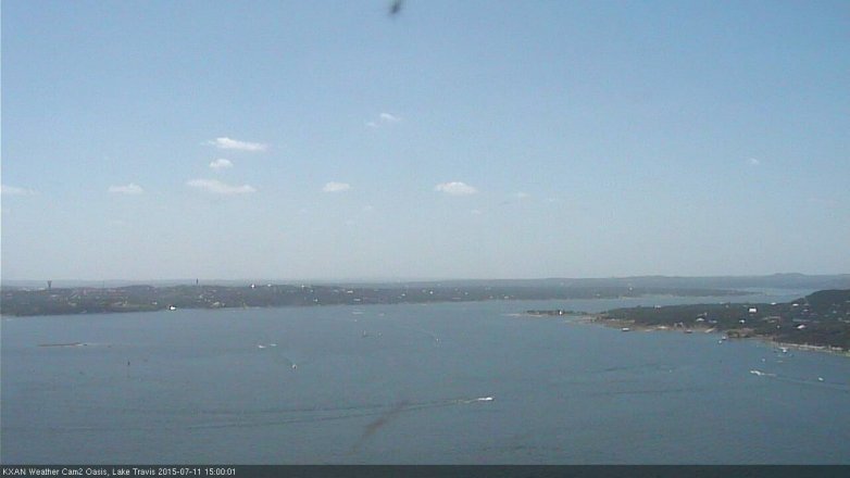 Lake Travis webcam, July 11, 2015 2:20 PM CT