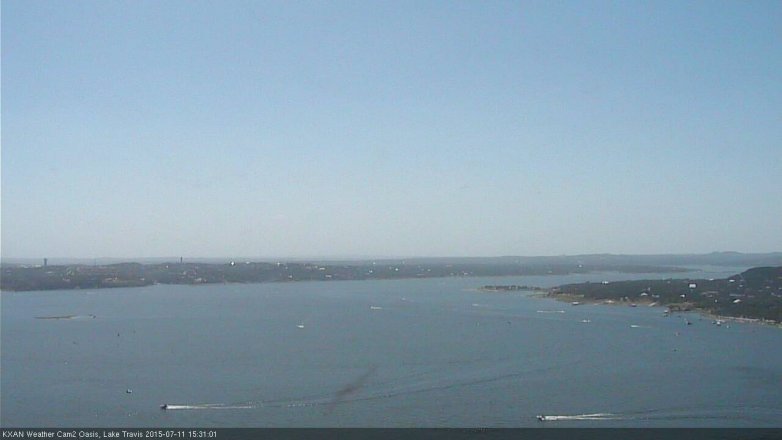 Lake Travis webcam, July 11, 2015 2:40 PM CT